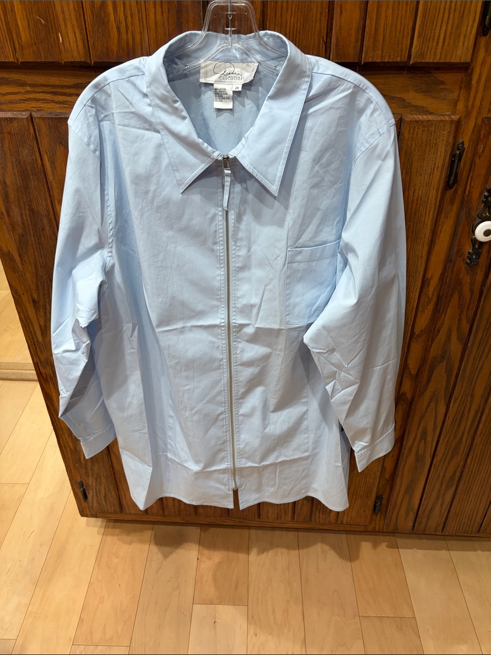 Diane’s Essentials light blue cotton Jacket 
New with tag size 2 X